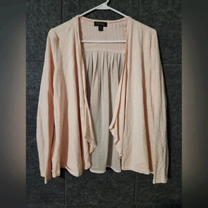 Thalia Sodi Blush Pink Cardigan Womens M EUC